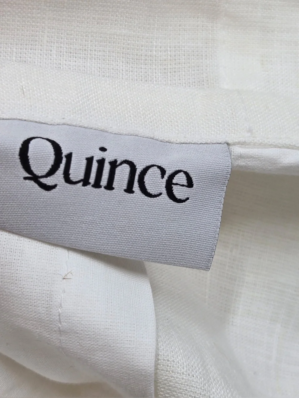 QUINCE Set Of 2 48x96 European Linen Curtains White 0420